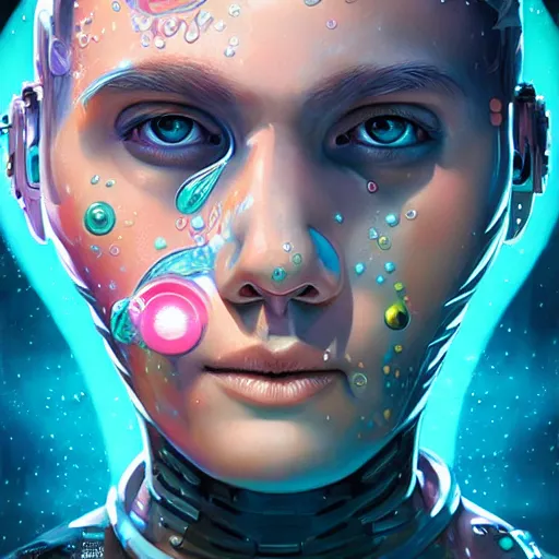 Image similar to lofi underwater biopunk artstation portrait, Pixar style, by Tristan Eaton Stanley Artgerm and Tom Bagshaw.