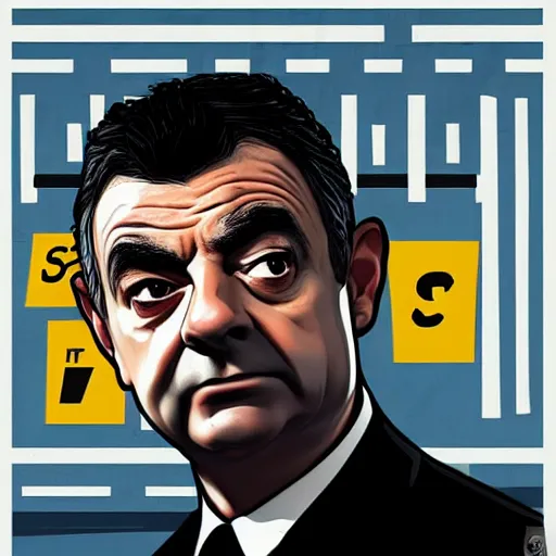 Image similar to “Rowan Atkinson in GTA V, cover art by Stephen Bliss, Boxart, loadscreen”