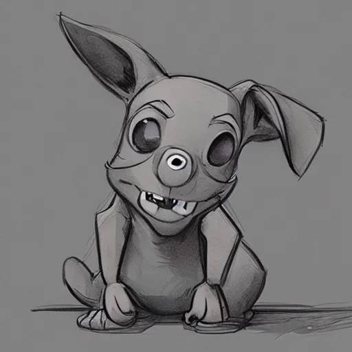 Prompt: dog, zootopia concept art, illustration, sketch by cory loftis