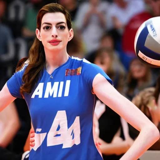 Image similar to anne hathaway as a volleyball