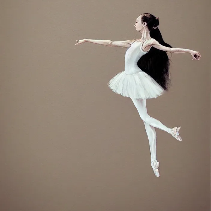 Prompt: ballerina an artwork by geeyoung han