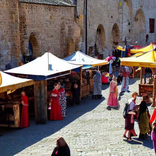 Prompt: medieval Market