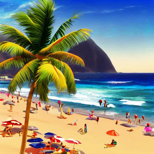 Image similar to praia de ipanema arrastao, photorealistic, 8 k