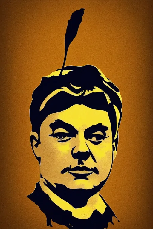 Image similar to minimalist boho style art of viktor orban, illustration