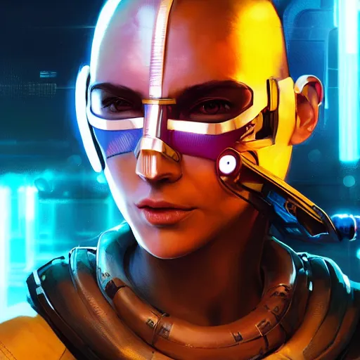 Prompt: epic mask helmet cyborg woman portrait stylized as cyberpunk 2 0 7 7 style game design fanart by gervasio canda, behance hd by jesper ejsing, by rhads, makoto shinkai and lois van baarle, ilya kuvshinov, rossdraws global illumination radiating a glowing aura global illumination ray tracing hdr render in unreal engine 5