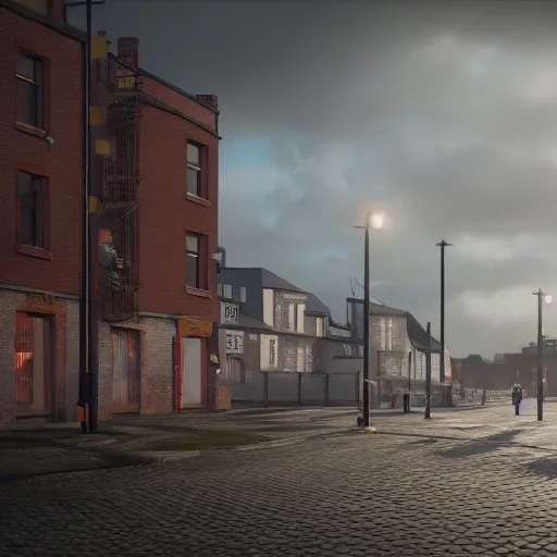 Prompt: Maryport, Cumbria, realistic cinematic lighting, establishing action shot, ultra detailed, hyper realism, photo, octane render, 8k