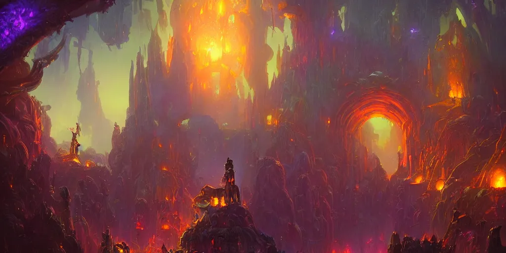 Image similar to fantasy world portal by Paul Lehr dramatic lighting, cinematic establishing shot, extremely high detail, photorealistic, cinematic lighting