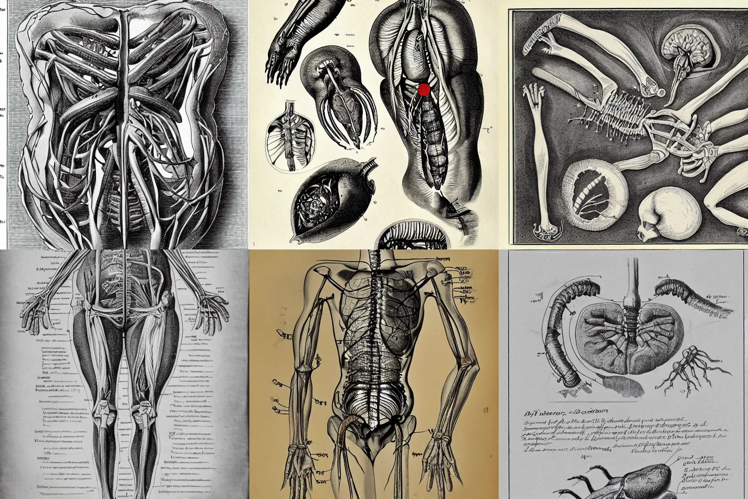 Prompt: anatomy illustration from 1800s medical guide depicting a Metroid dissection, ink sketch, old paper