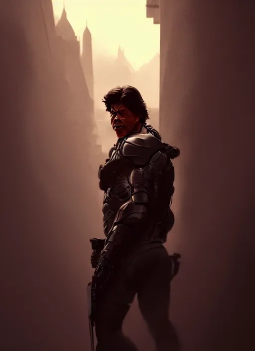 Image similar to portrait, Shah Rukh Khan , dramatic lighting, cinematic, establishing shot, extremely high detail, foto realistic, cinematic lighting, post processed, concept art, artstation, style by eddie mendoza, raphael lacoste, alex ross