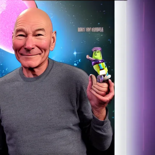 Image similar to patrick stewart as the real buzz lightyear