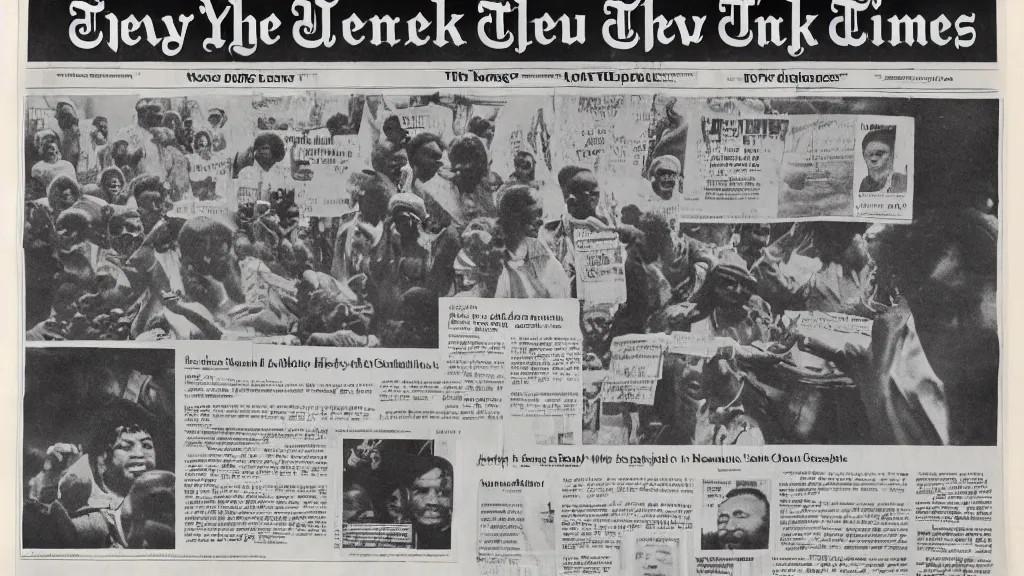 Prompt: 1 9 7 0 red terror, the dergue, key shibir, ethiopia, 4 k, in the cover of new york times