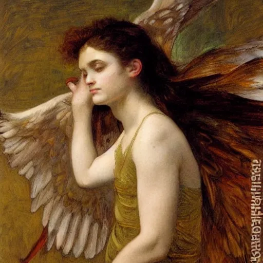 Image similar to a portrait of The Fallen Angel in the style Alexandre Cabanel