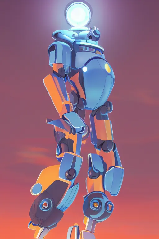 Image similar to metabots medabots medarotto medarot robot minimalist comics, behance hd by jesper ejsing, by rhads, makoto shinkai and lois van baarle, ilya kuvshinov, rossdraws global illumination ray tracing hdr radiating a glowing aura