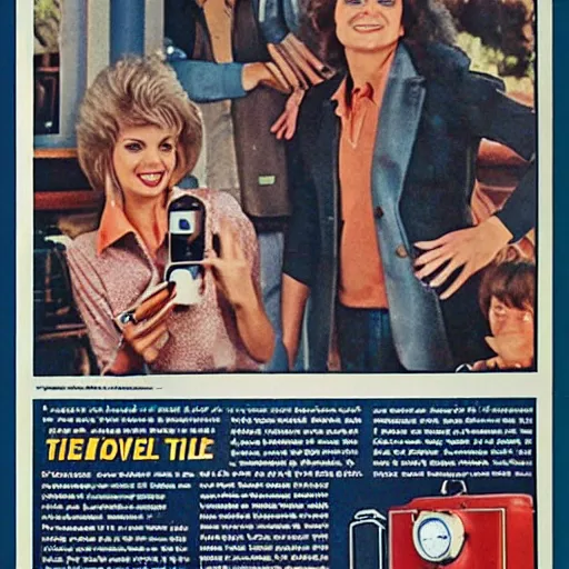 Prompt: A 1980s advertisement for time travel