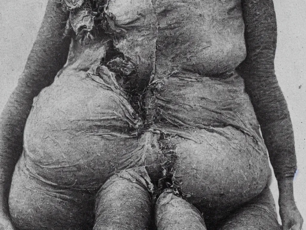 Image similar to a pregnant person, with horse hooves bursting from their belly