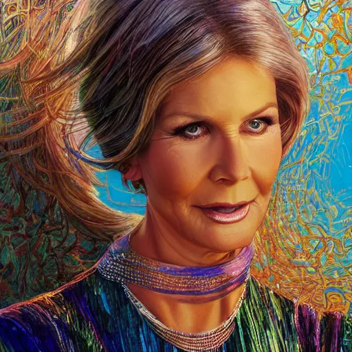 Image similar to Olivia Newton-John, by Mark Brooks, Donato Giancola, Victor Nizovtsev, Scarlett Hooft Graafland, Chris Moore