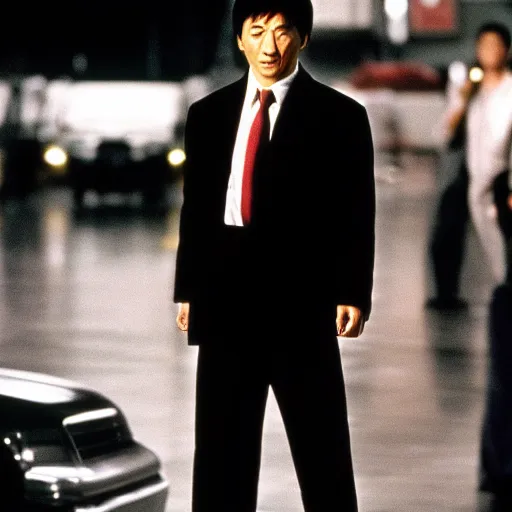 Prompt: a detailed photograph of jackie chan in the movie rush hour