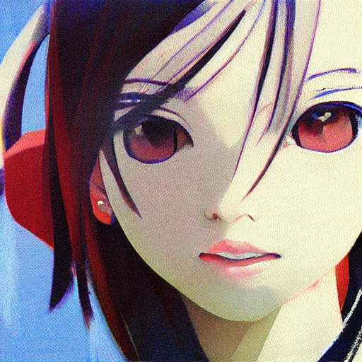 Image similar to a high detail portrait of high school girl by makoto sinkai, by BUNBUN, in simple background, CLIP STADIO, mad painting