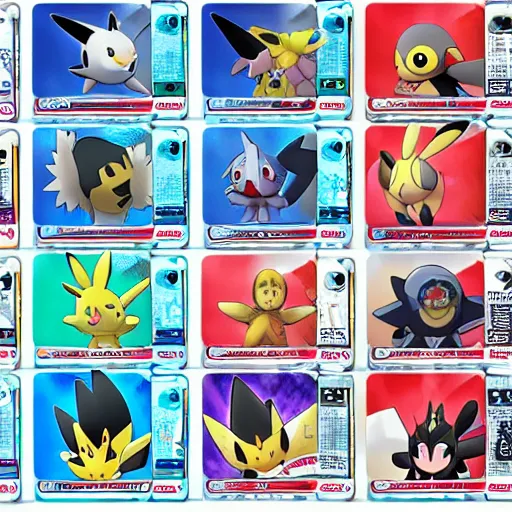 Image similar to pokemon cards with snooki, joe biden, nicki minaj, kim kardashian, osama bin laden, pokemon anime style, hd 8k image high detail, at target