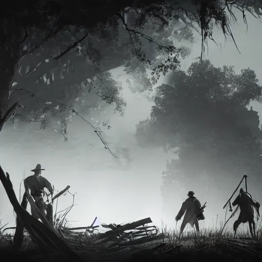 Image similar to hunt showdown concept art render in unreal engine 5