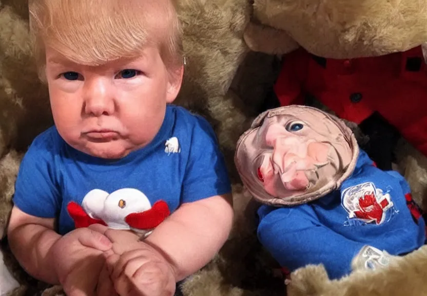 Image similar to Donald Trump as an infant.