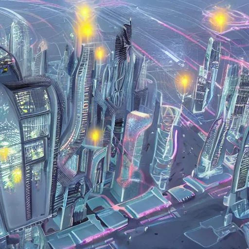 Image similar to a futuristic city from the year 2 0 7 0