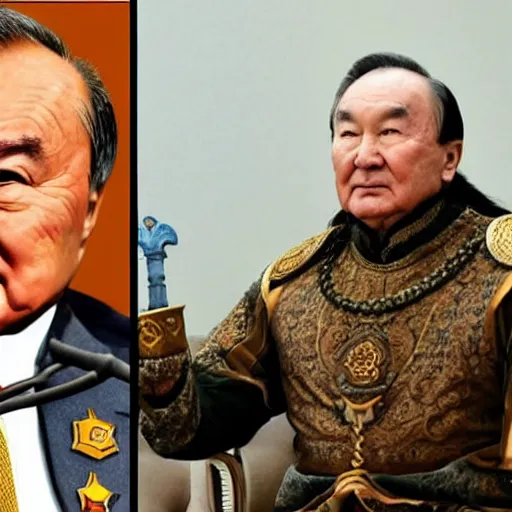 Prompt: Nursultan Nazarbayev as a Game of Thrones character