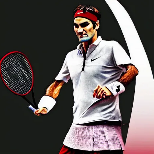 Image similar to Roger Federer in Samurai costume, intricate details, hyper realistic, soft lighting, epic