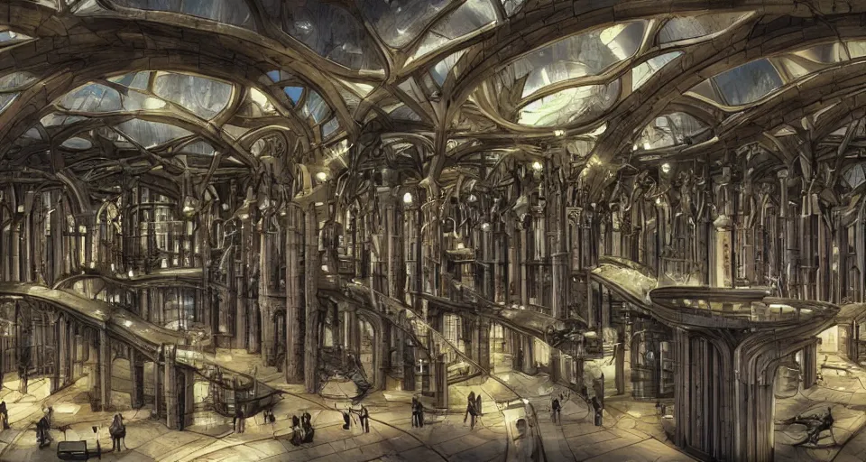 Prompt: a futuristic designed version of the school of witchcraft and wizardry Hogwarts