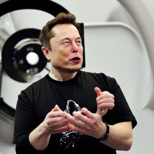 Prompt: Elon Musk swings a yo-yo