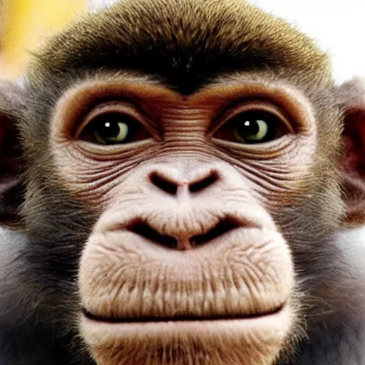 Image similar to matt damon as a monkey