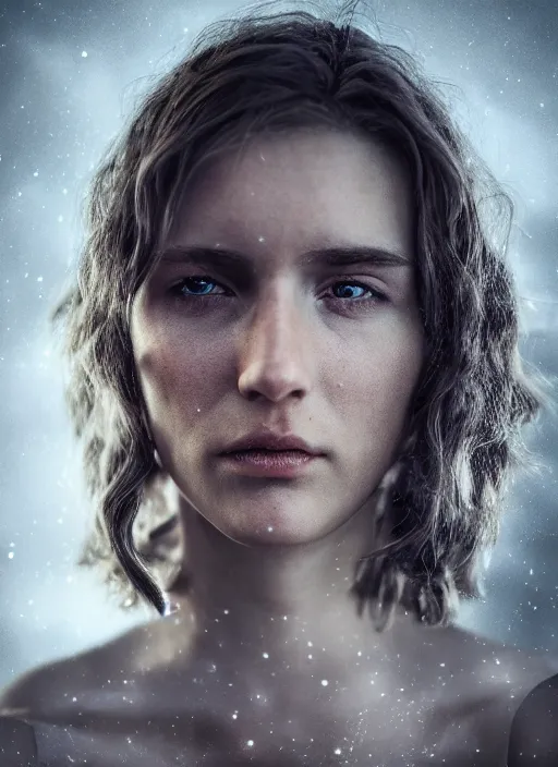 Image similar to cinematic shot epic portrait ghjtuire hsfdterwn, hyper realistic, mood lighting, fantasy, detailed face, highly detailed, super realistic, perfect lighting pixel sorting