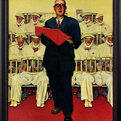 Image similar to ridiculous communist costume, by norman rockwell