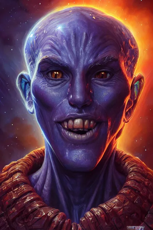 Prompt: beautiful oil painting with high detail of a wise Space ent((gap jaw)) made of stars and plasma, hybrid from dungeons and dragons and art direction by James Cameron ;by artgerm; wayne reynolds art station; cinematic quality character render; low angle; ultra high quality model; production quality cinema model; Mysterious