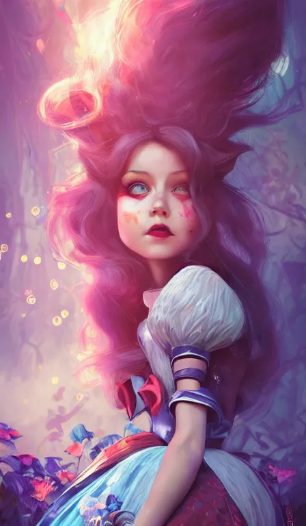 Image similar to illustration of alice from alice in wonder land, portrait, sharp focus, digital art, concept art, dynamic lighting, by emylie boivin, anna dittmann, mark arian and sandra chevrier