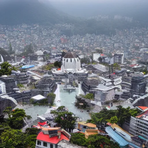 Image similar to futuristic city of guatemala