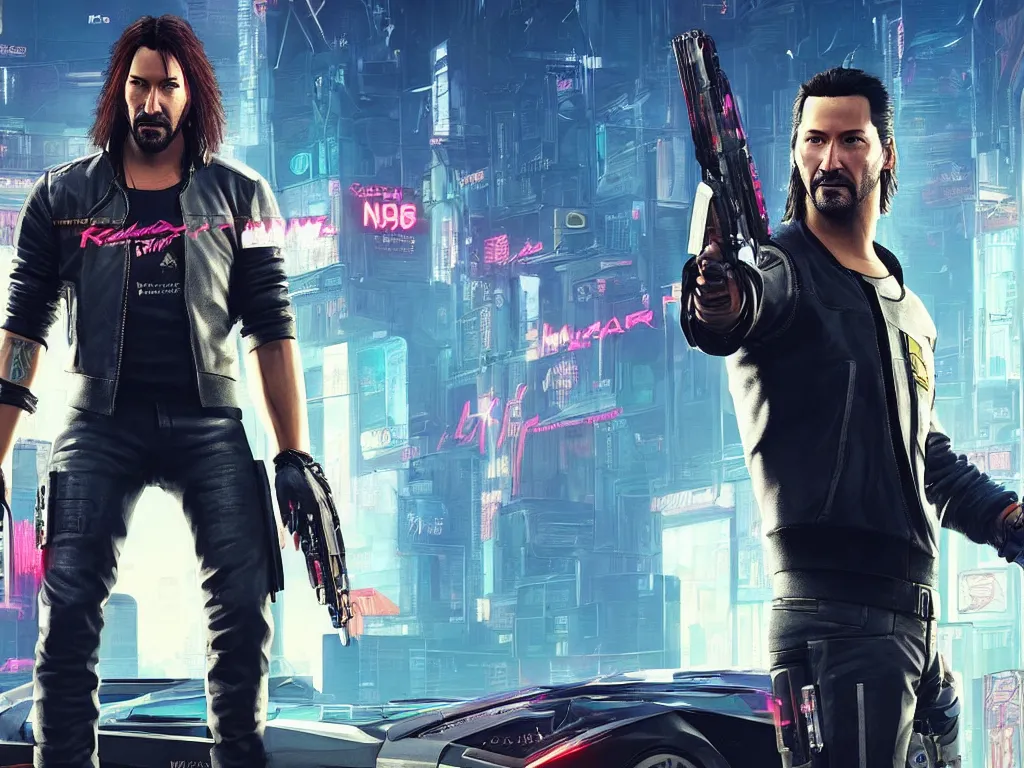 Image similar to a portrait of keanu reves play role again in cyberpunk 2 0 7 7 2, unreal engine art, digital art, game art, detail art, photorealistic