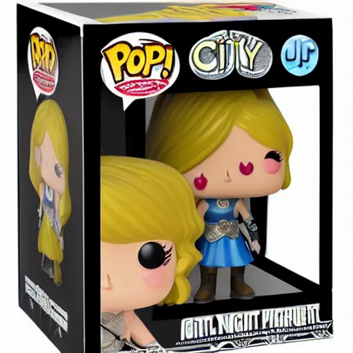 Image similar to girl with medieval armor sad pop mart city of night series figurine toy design