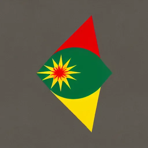 Image similar to the kurdish flag in the communist version