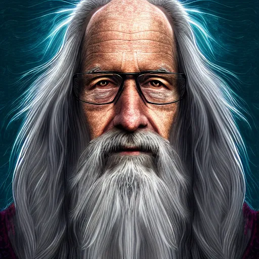 Prompt: portrait of an old wizard, 8 k, digital art, highly detailed