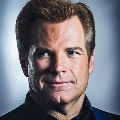 Image similar to dslr photography of captain james t kirk, head and shoulders photography, cinematic, studio portrait