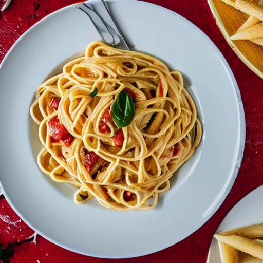 Prompt: pasta food photography