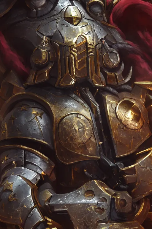 Image similar to armor portrait heros warhammer 4 0 k horus heresy fanart - the primarchs emperor by johannes helgeson animated with vfx concept artist & illustrator global illumination ray tracing hdr fanart arstation zbrush central hardmesh 8 k octane renderer