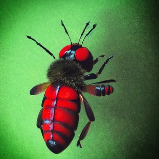 Image similar to “red bee,fantasy art”