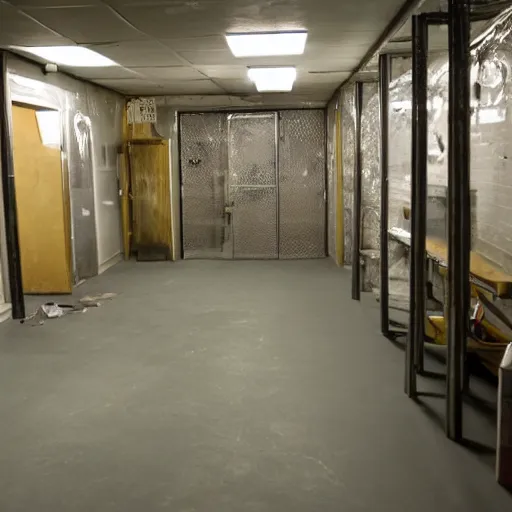 Prompt: inside the backrooms, pov the uncanny interior of an empty backroom
