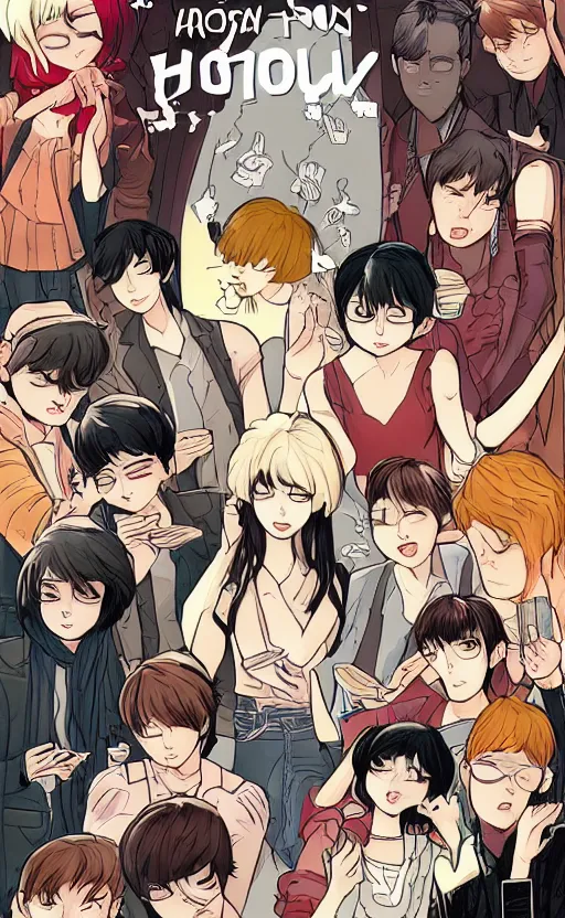 Prompt: popular webtoon cover art