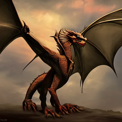 Prompt: babylon dragon, fantasy art,