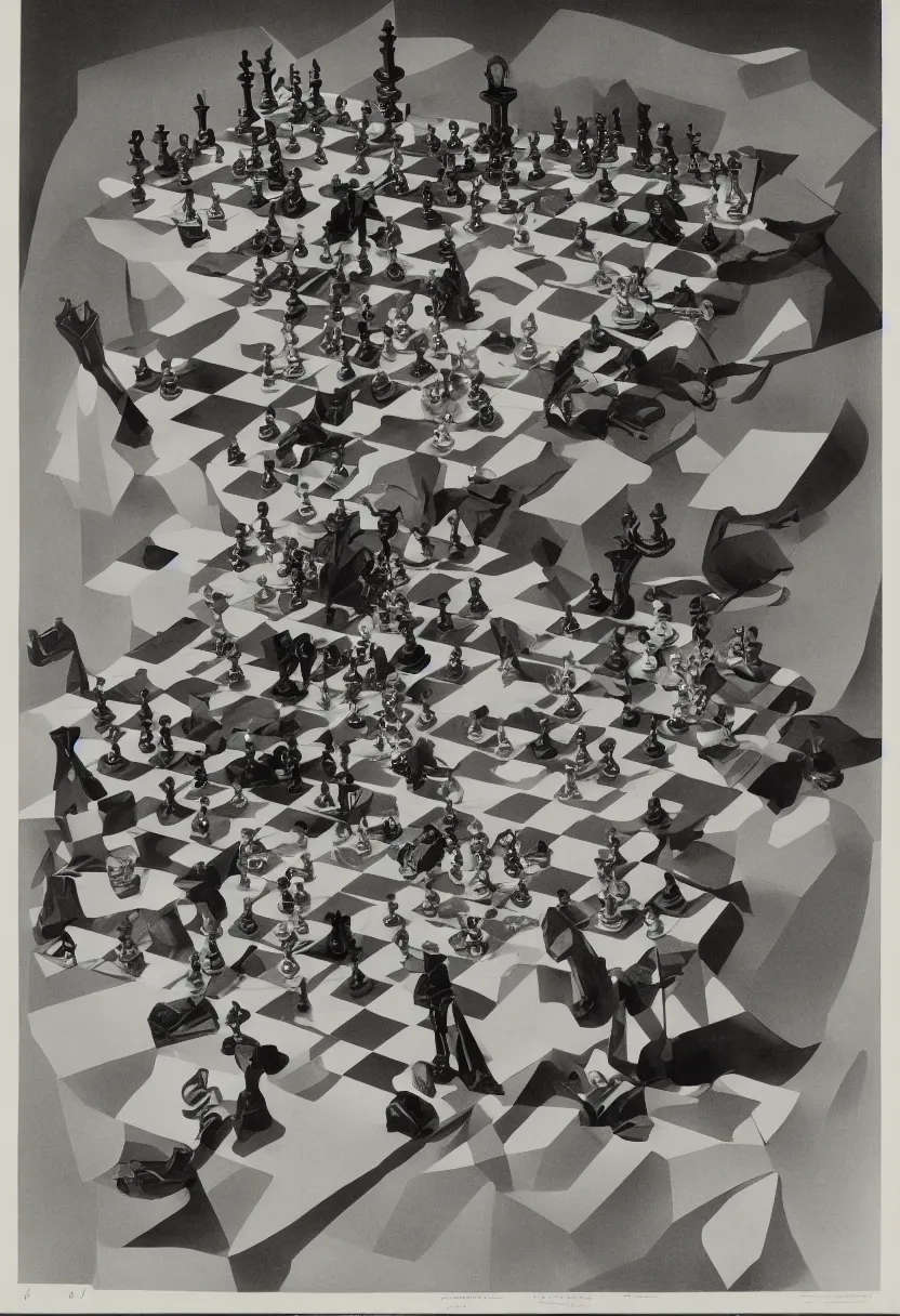 Image similar to infinite chessboard, archival pigment print by Marcel Duchamp and Irving Penn, 1919