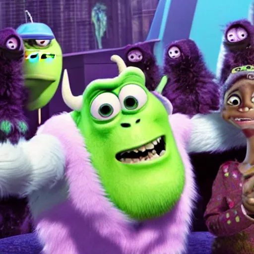 Prompt: gucci mane in monsters inc