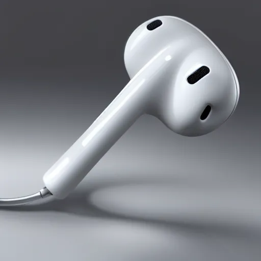 Prompt: futuristic airpods closeup, 8k, realistic, sharp, high details, photo studio quality, ray traced